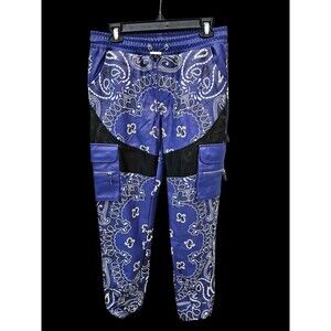 Guapi Pants Mens 32 Purple Bandana Cargo PU Leather LimitedEdition Aaron Wilhelm